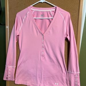Under armor fleece jacket pink ribbon